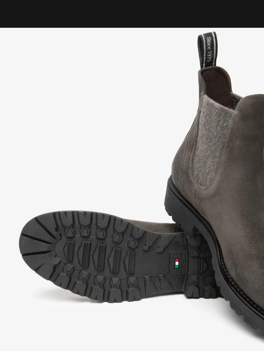 New Box Nero Giardini Men's Dark Grey Suede Boot Italy Size 44 US 10.5